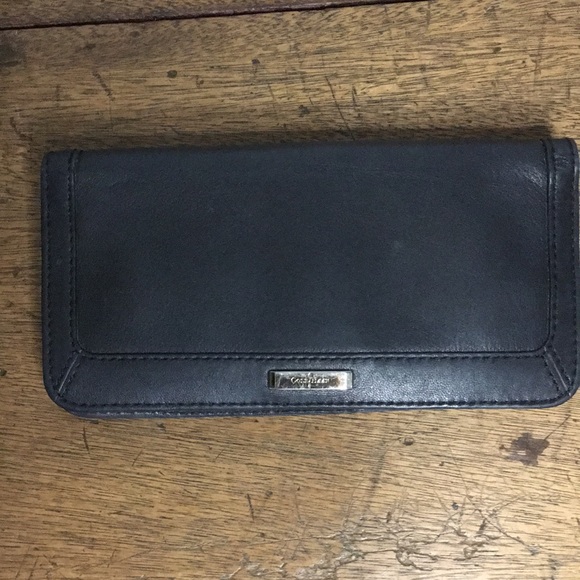 Vintage Cole Haan black leather wallet checkbook - Picture 1 of 6